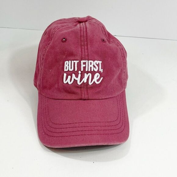 Pink State of Mine But First Wine ball hat - Picture 1 of 5
